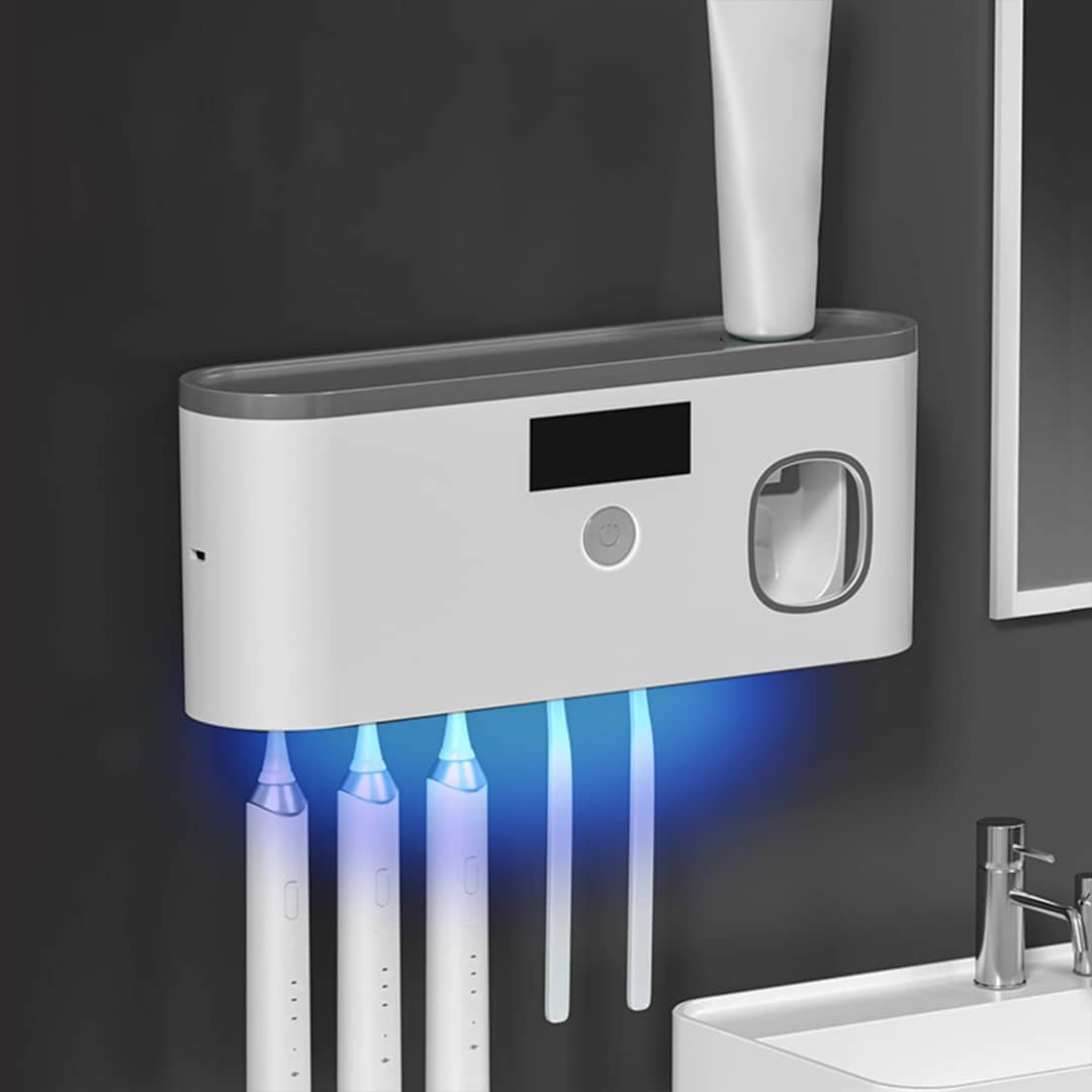 🦷 Stérilisateur mural UV pour brosses à dents – Hygiène et modernité dans votre salle de bain !