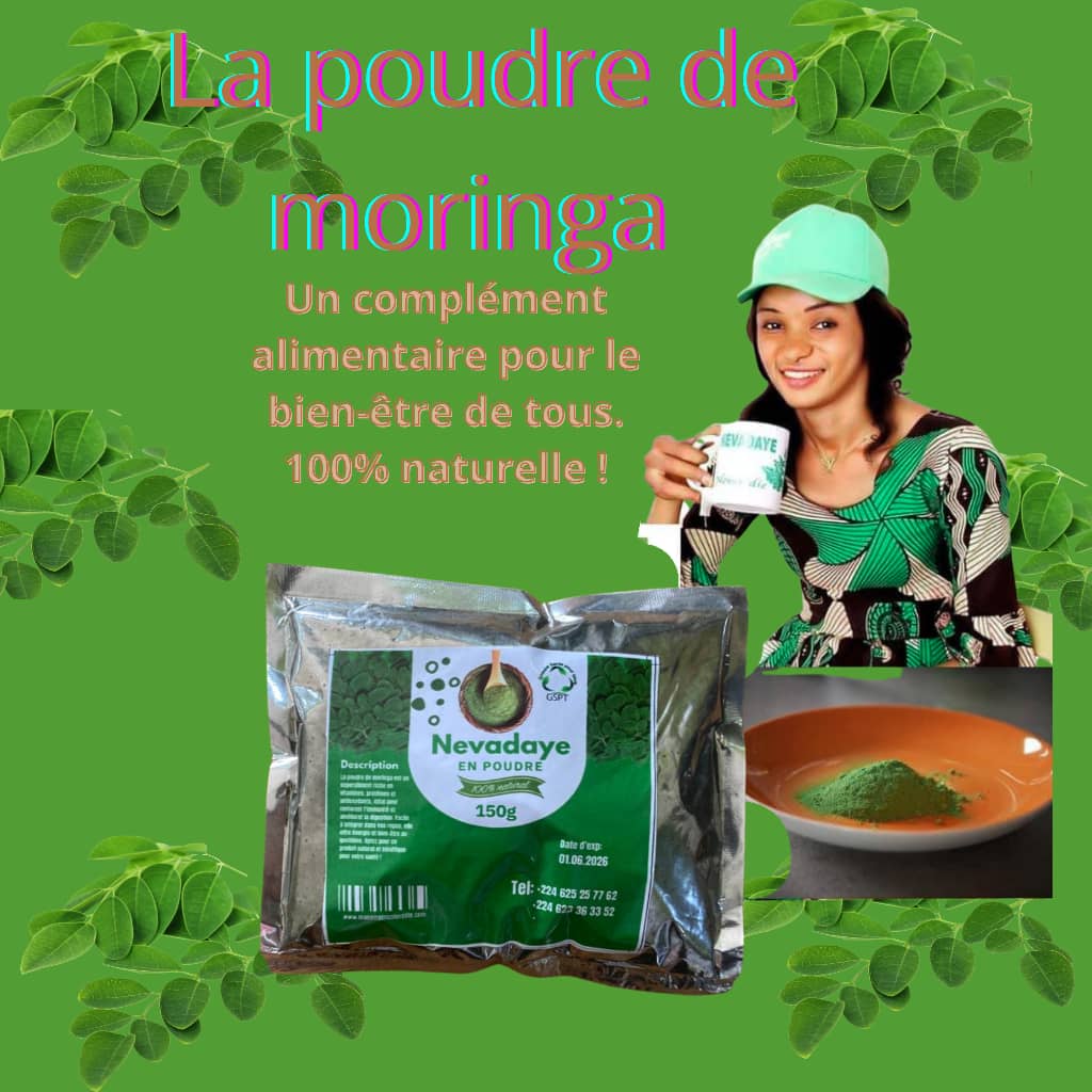 Poudre de Moringa 100% Naturelle – Vitalité, Santé & Énergie au Quotidien