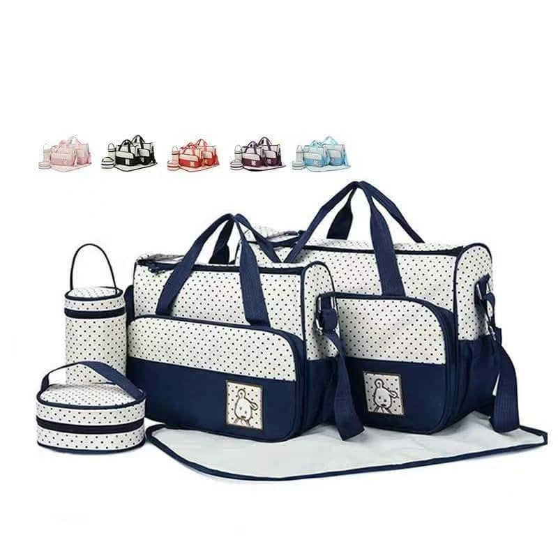 👜👶 Coffret Sac à Langer Bébé 5 Pièces – Tout le Nécessaire pour les Sorties avec Bébé !