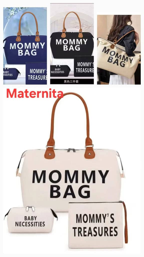 👜👶 Ensemble Mommy Bag 3 Pièces – L’Élégance au Service des Mamans !