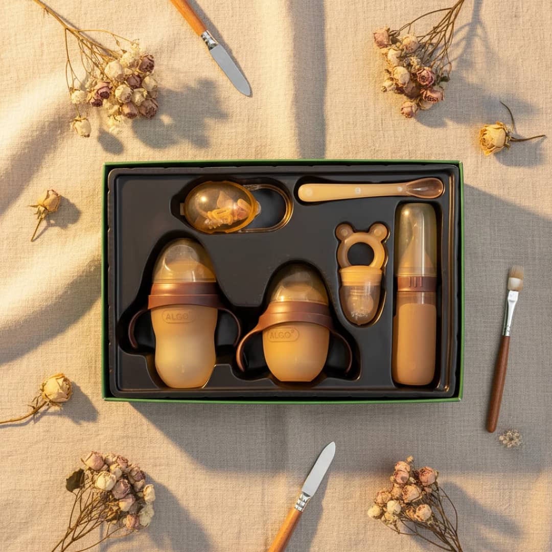 Coffret Cadeau Bébé Premium en Silicone – Élégance, Sécurité & Confort 👶🍼