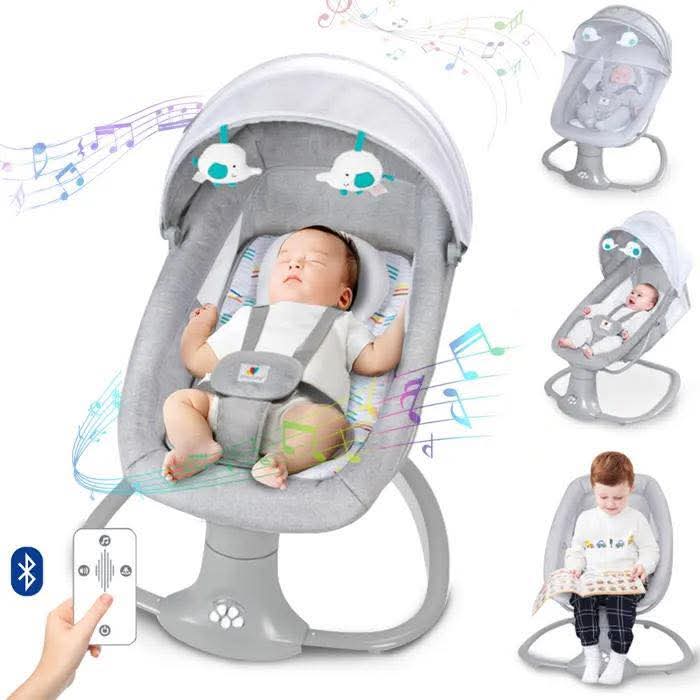 🌟 Balancelle Électrique Bébé avec Bluetooth – Confort, Sécurité et Douceur pour Votre Trésor