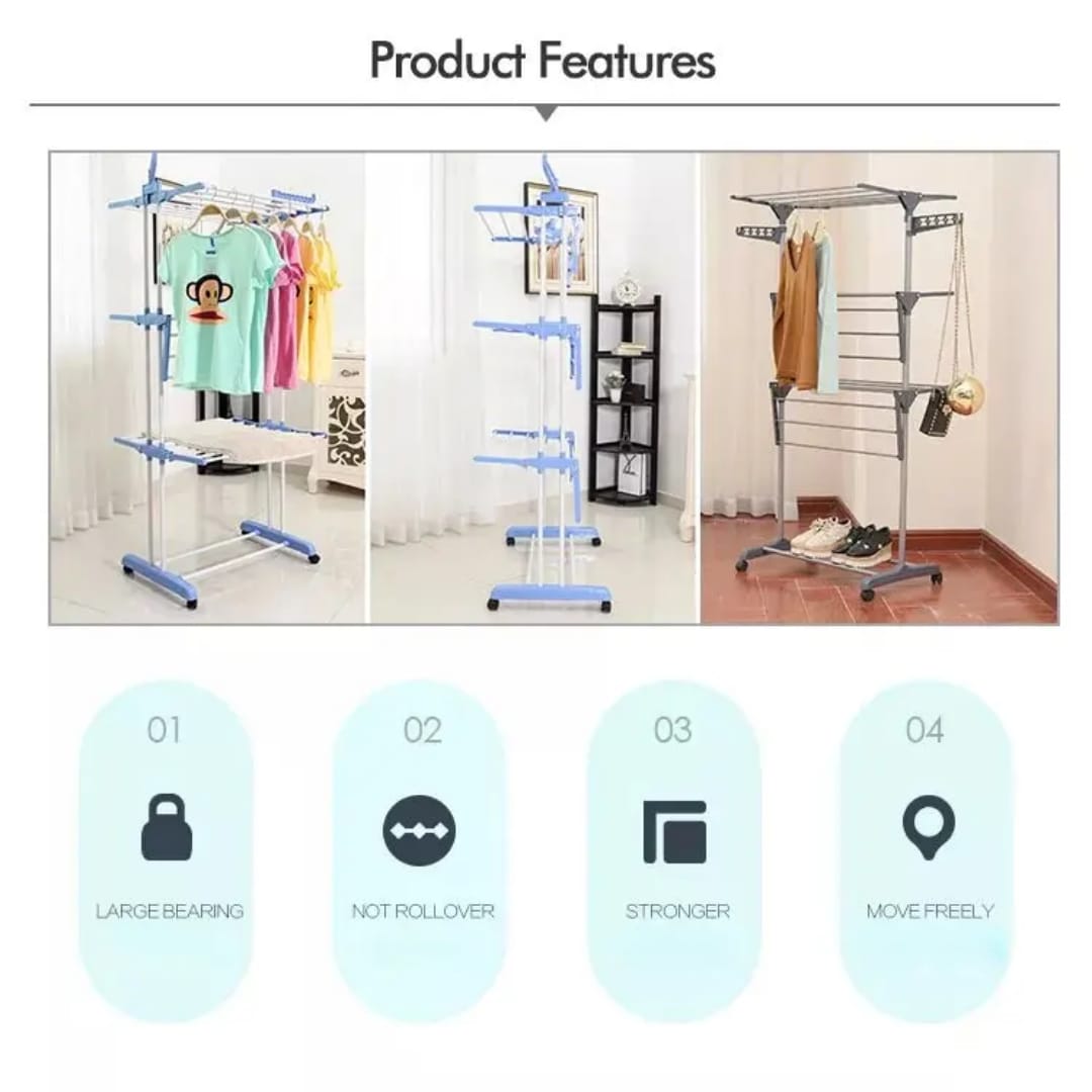 Étendoir à Linge Multifonction Grande Capacité 👕