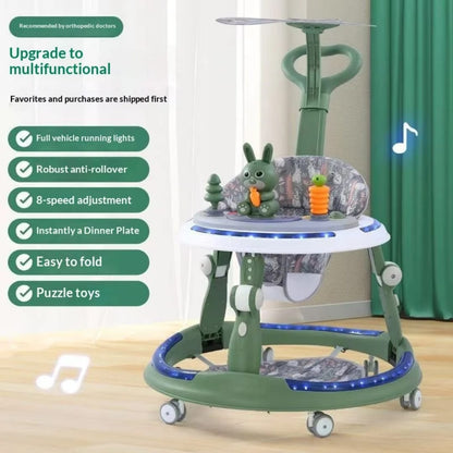 Trotteur Bébé Multifonction 6 en 1 avec Musique, Lumières et Hauteur Réglable 👶✨