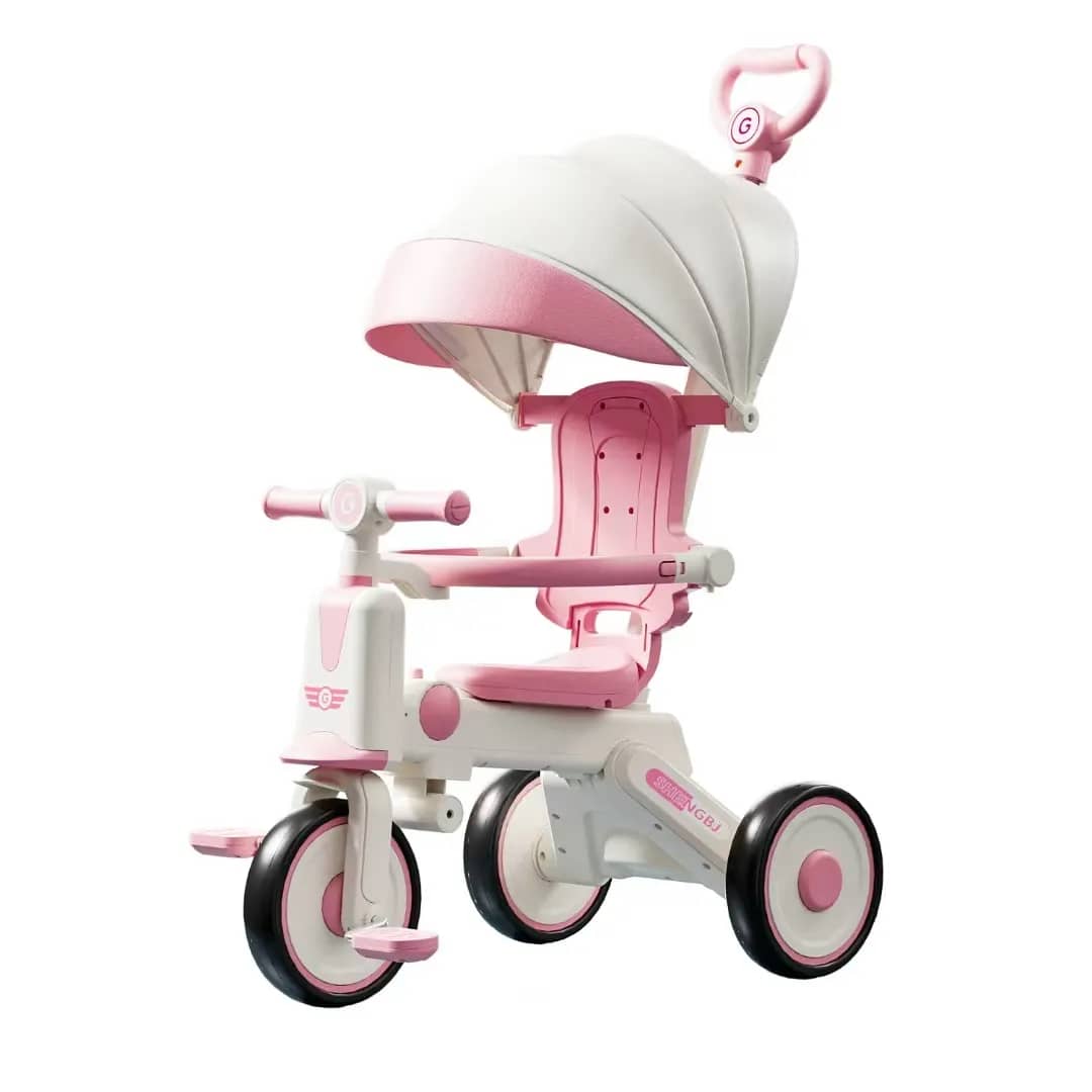 Tricycle Évolutif 4-en-1 pour Enfants – Sécurisé, Confortable et Pliable