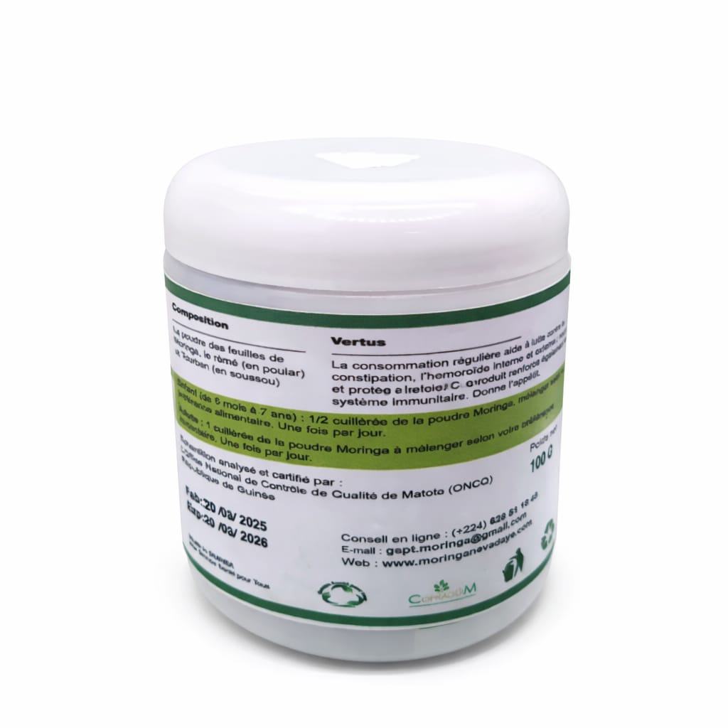 🌿 Poudre de Moringa 100% Naturelle – NEVADAY
