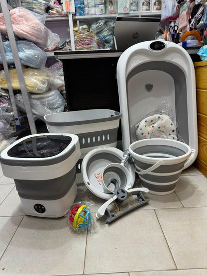 🛁👶 Baignoire Bébé Pliable 8-en-1 – Confort, Praticité & Gain de Place