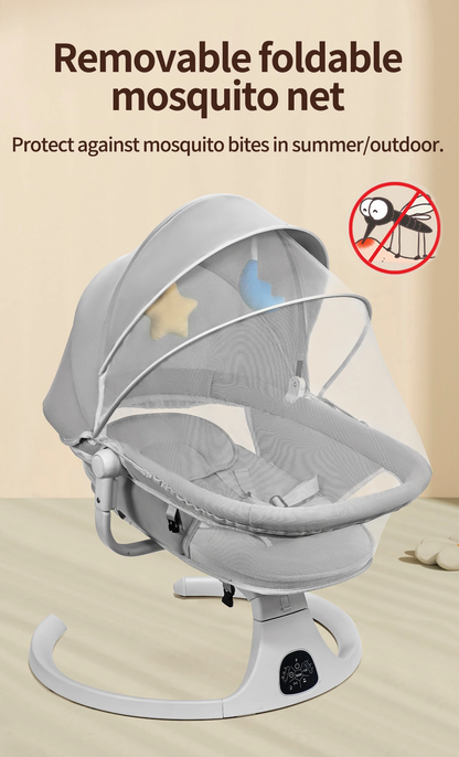 👶💤 Balancelle Électrique Bébé avec Capote – Confort, Éveil & Détente