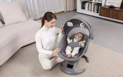 👶💤 Balancelle Électrique Bébé avec Capote – Confort, Éveil & Détente
