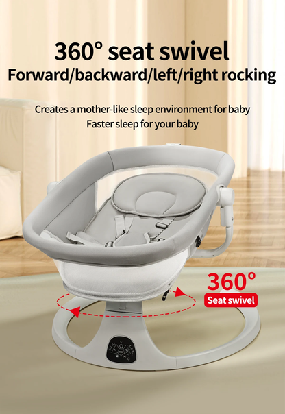 👶💤 Balancelle Électrique Bébé avec Capote – Confort, Éveil & Détente