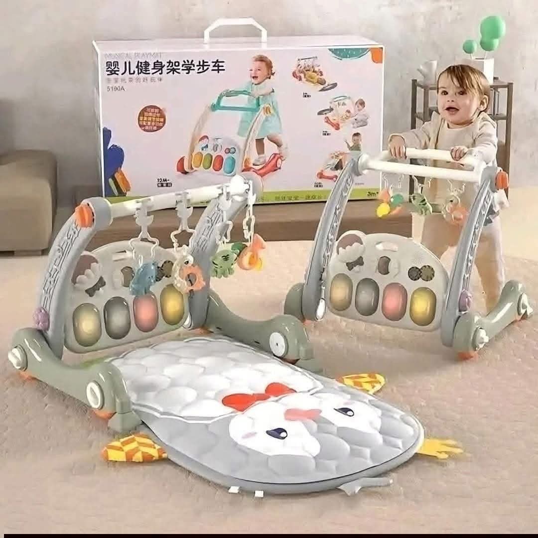 👶 Trotteur Bébé Multifonction 3-en-1 – Éveil, Premiers Pas & Amusement