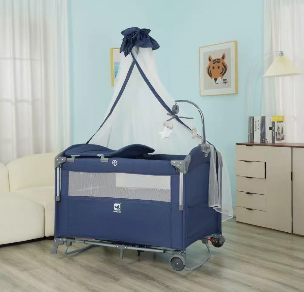 👶🛏️ Lit Bébé Parapluie Multifonction – Confort, Protection & Praticité